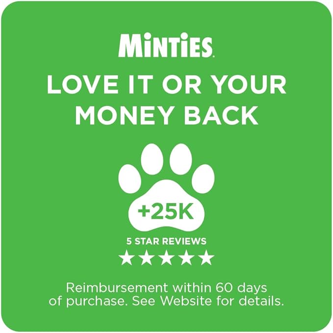 Minties Dental Treats for Cats, Chicken Flavored Cat Dental Treats, Freshens Breath and Controls Tartar, 10oz
