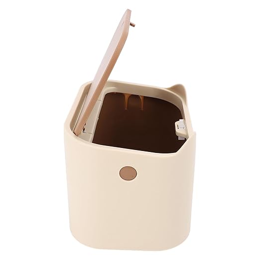 Cat Litter Trash Can with Press Type Lid Enclosed Design Compact Cat Waste Trash Can for Home