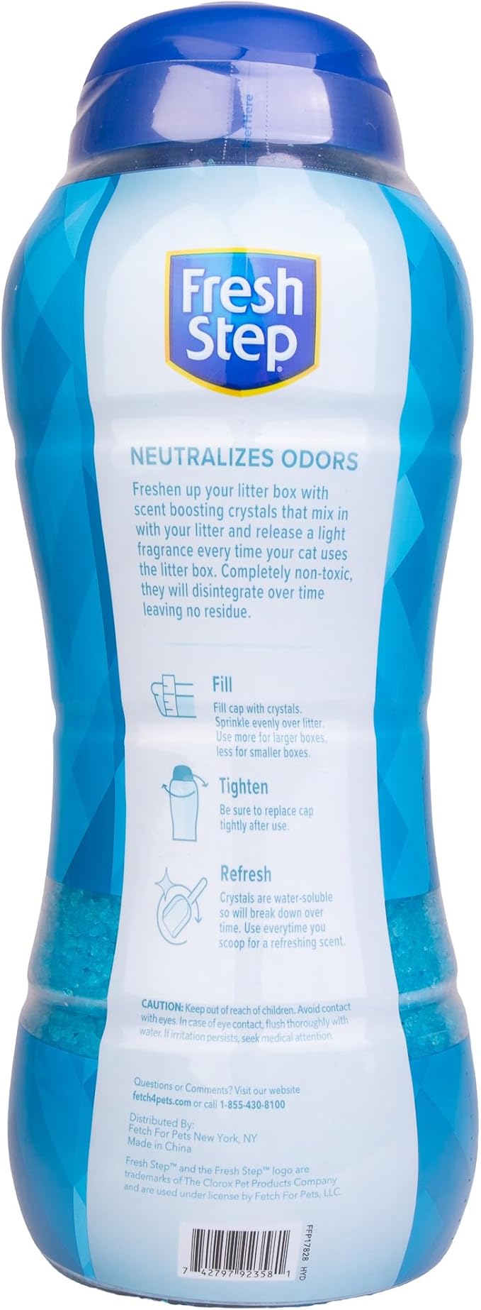 Fresh Step Cat Litter Crystals Deodorizer, Non Toxic Odor Neutralizing Crystals for Litter Boxes that Help Control Smells and Keep Home Areas Fresh, Fresh Scent, 70 Ounce