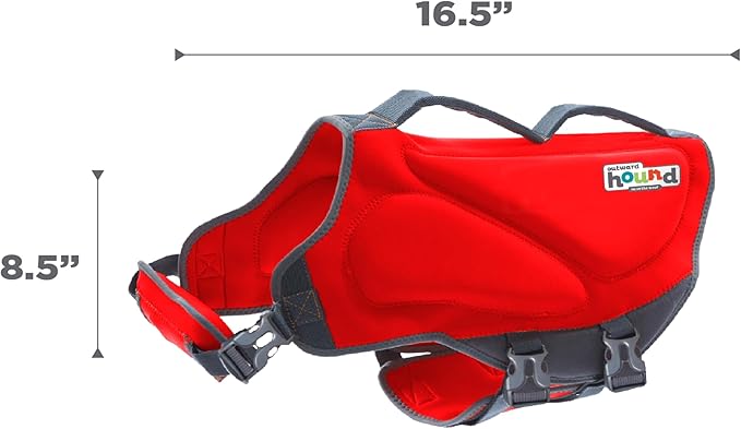 Outward Hound Dawson Swim Red Dog Life Jacket, XL