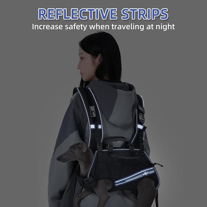 Dog Lift Harness for Small Dogs,Dog Backpack Carrier,Adjustable Padded Breathable Straps for Dogs, Disabled, Joint Injuries, Arthritis,XL(24-35LBS)
