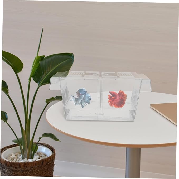 2pcs Fish Breeding Box Betta Tank Dividers Aquarium Incubator Box for Fish Eggs