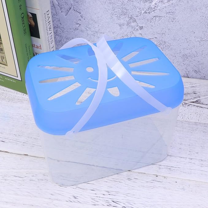 balacoo Portable Transparent Fish Tank 7.48 Inch Small Pet Nest Aquarium for Home Office Restaurant Decoration Durable Plastic Fish Bowl