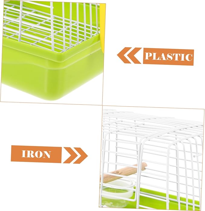 HANABASS 1Set Portable Bird Carrier Cage Travel Parrot Cage with Handle Convenient for Outings and Trips for Parrots and Birds Durable and Construction