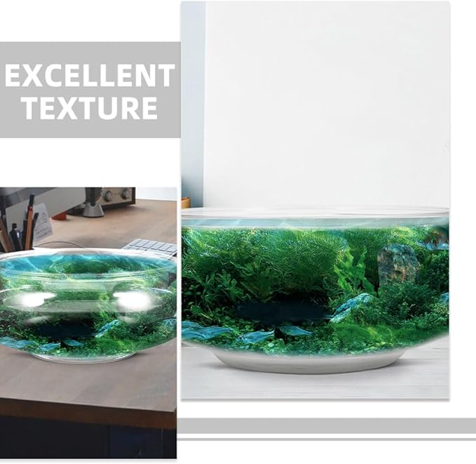 SUPVOX Plastic Fish Bowl Vase: 2pcs Round Bubble Bowl 2800ml Wide Mouth Air Plant Vase Desktop Terrarium Goldfish Tank for Aquarium Hydroponic Succulent Flower Planter