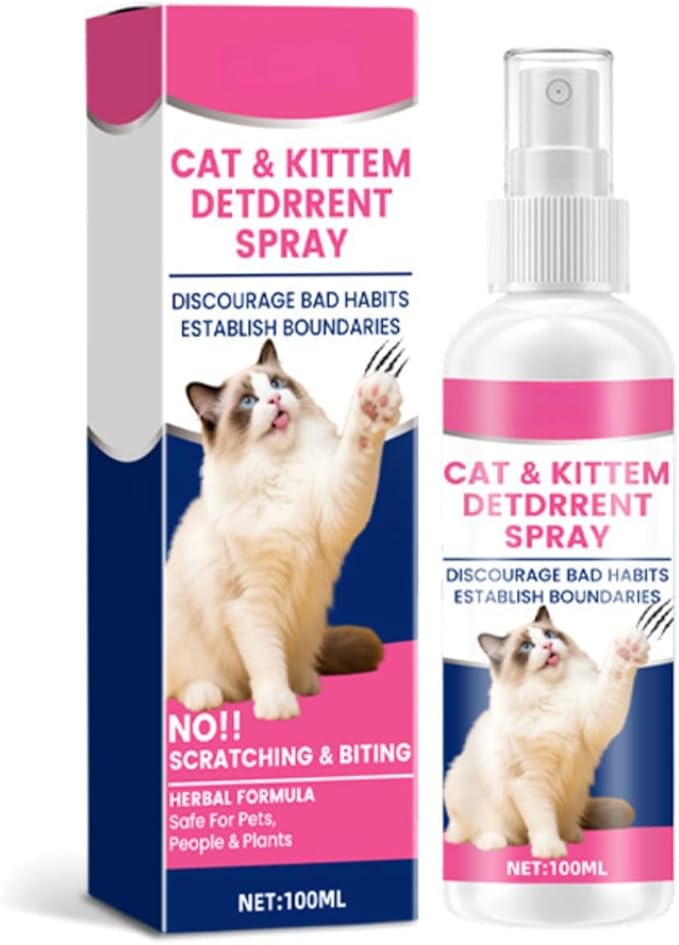 Cat Deterrent Spray, Cat Repellent Indoor for Furniture Protection, Botanical Anti Pee Spray for Cats, Helps Stop Urine Marking & Scratches