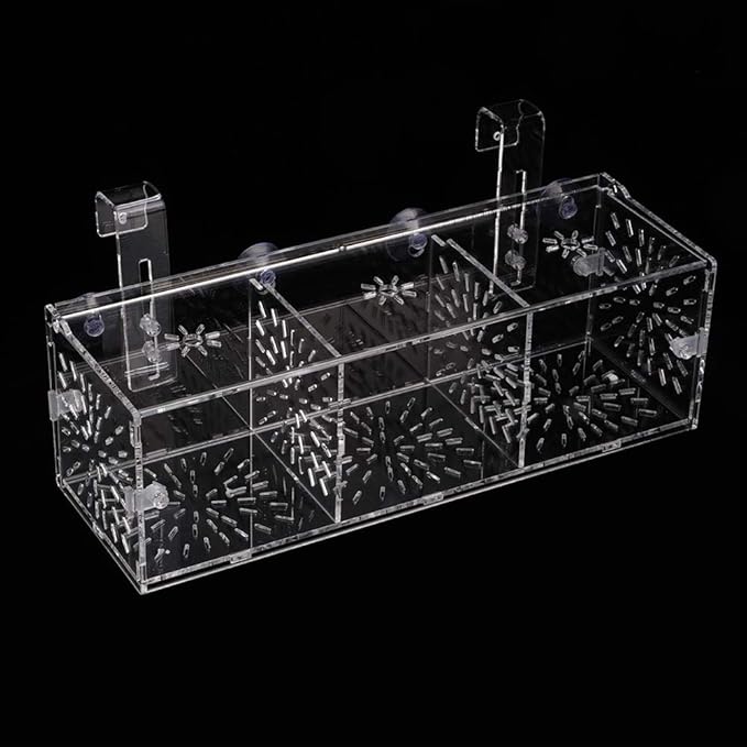 Fish Breeding Isolation Box Aquarium Acclimation Hatchery Incubator Acrylic Transparent Aquarium Hatchery Incubator Holder(30CM*10CM*10CM)