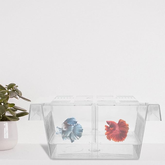 ERINGOGO 2pcs Fish Hatching Box Aquarium Divider Double-Layer Self-Floating Fish Breeding Tank Incubator for Fry