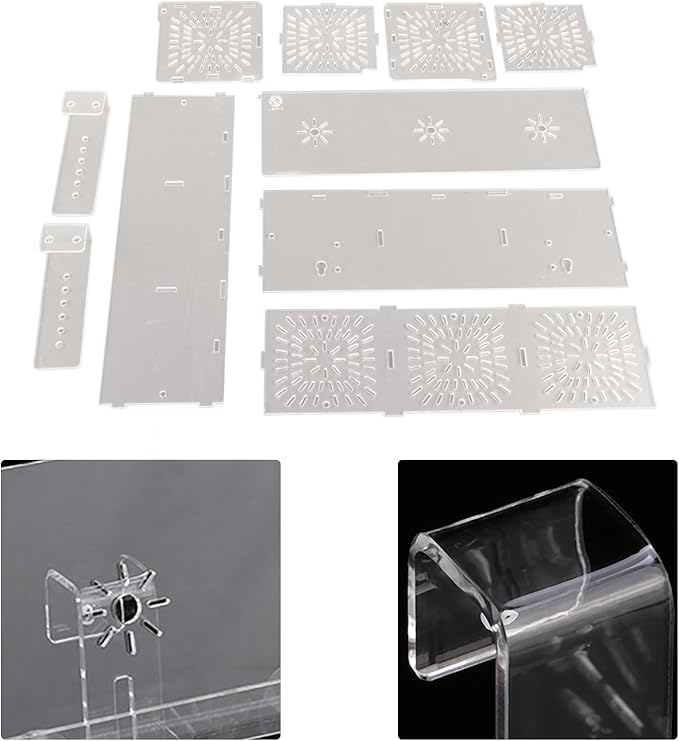 3 Sizes Aquarium Hatching Boxes, EcoFriendly Hanging Fish Breeding Box, for Small Fish Clownfish for Small Guppy Shrimp (30CM*10CM*10CM)