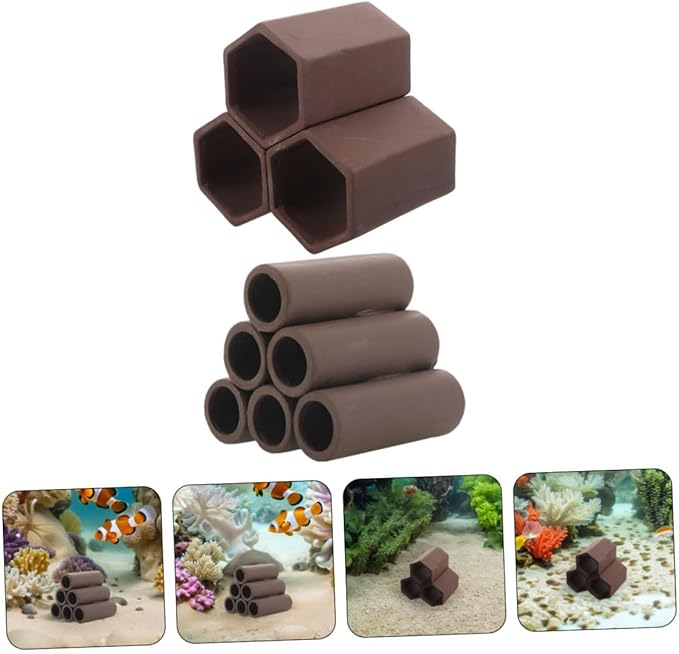 Milisten 2pcs Durable Ceramic Breeding Shelter for Aquarium Fish Tank Versatile Hiding Spots for Freshwater Shrimp Habitat and Spawning Decor