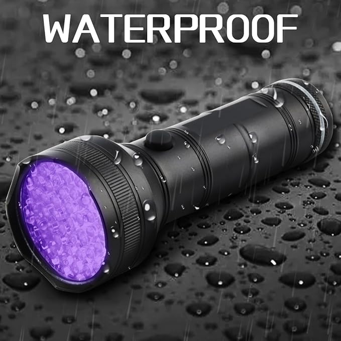 Pocketman UV Flashlight Black Light, 51 LED 395 nm Blacklight, Pet Urine Detector for Dog/Cat Urine, Dry Stains