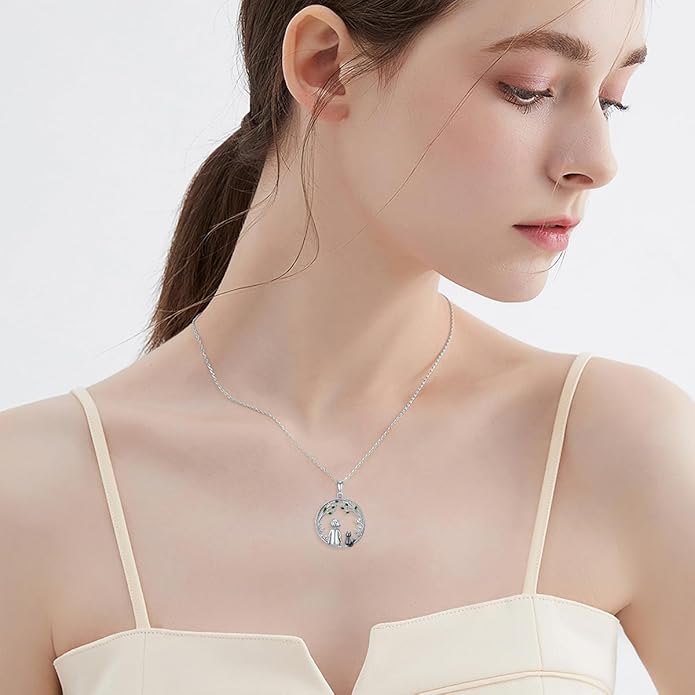KZX Cat/Dog/Phoenix/Eagle/Whale/Shark/Puffin/Starfish/Chicken/Butterfly/Owl/Bee/Frog/Seahorse Necklace Sterling Silver Animal Pendant Jewelry Gift for Women