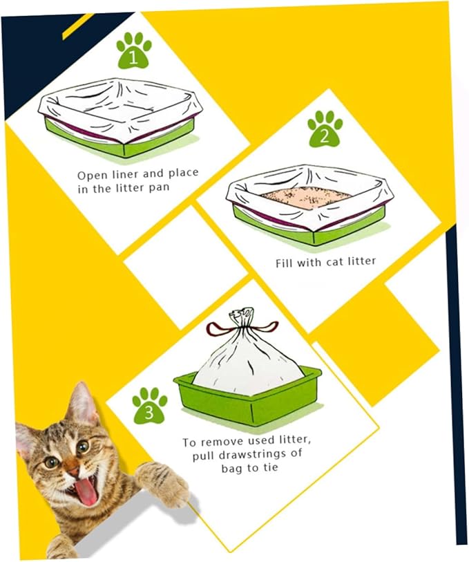 BESPORTBLE 7pcs Cat Litter Cleaning Bags Thickened Cat Litter Box Liners and Waste Bags for Easy Cleanup s