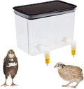 Baby Bird Button Quail Yellow Water Feeder with Double Nipple Drinker