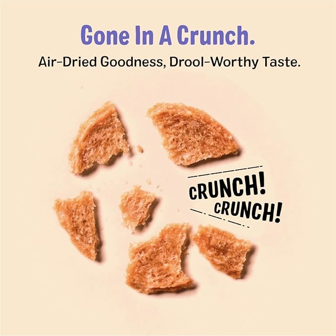 Three Dog Bakery Bark’N Crunch! Chicken Chips, Cheese Flavor, Crunchy Treat for Dogs, Two Ingredients, High Protein Snacks, No Artificial Flavors or Colors, Made in The USA, 3.8 oz.