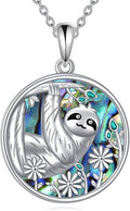 KZX Cat/Dog/Phoenix/Eagle/Whale/Shark/Puffin/Starfish/Chicken/Butterfly/Owl/Bee/Frog/Seahorse Necklace Sterling Silver Animal Pendant Jewelry Gift for Women