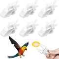 6 Pcs Bird Cage Food Clips Parrot Fruit Vegetable Holder Budgie Cage Clips for Treats Cage Feeder Clip for Parakeet Budgie Cockatoo Macaw Cockatiel and Other Animals