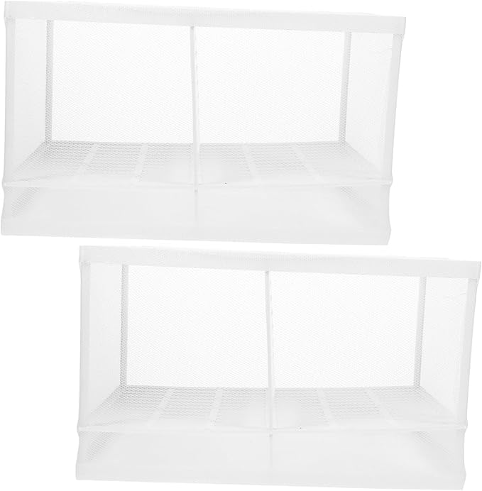 Kisangel 2pcs Aquarium Fish Breeding Tank Isolation Mesh Partition Aquarium Accessory Material Random Style