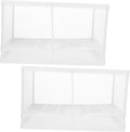 Kisangel 2pcs Aquarium Fish Breeding Tank Isolation Mesh Partition Aquarium Accessory Material Random Style