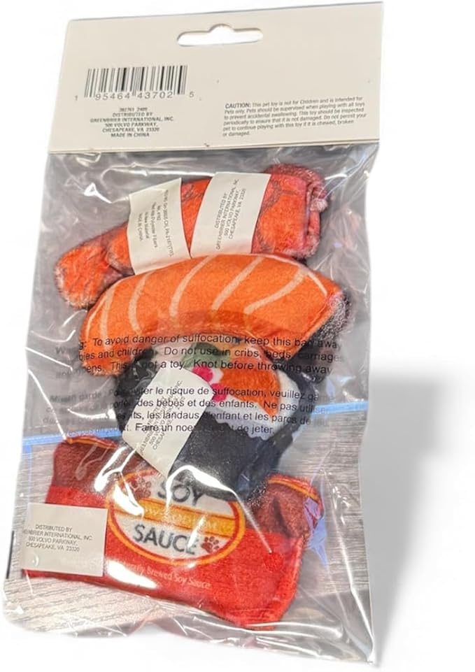 4 Cushion Cat Fun, Soft Plush Designs, Fish, Sauce and Food Themed, Set of 4