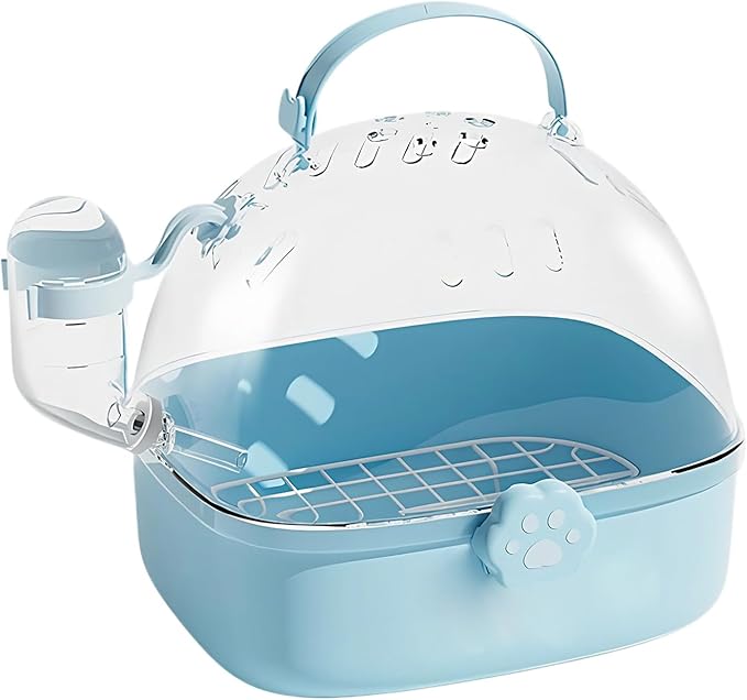Hamster Carrier,PVC Hamster Travel Cage With Drinker | Bird Carrier Accessories - Spacious Design For Sparrows Macaws Parakeets Chinchillas Parakeets Cockatiels
