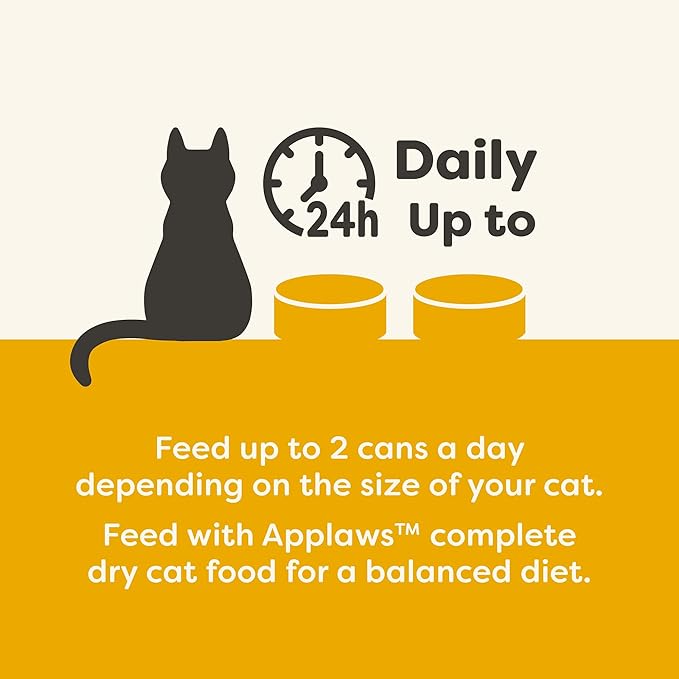 Applaws Natural Wet Canned Cat Food, Limited and Natural Ingredients, High Protein with No Artificial Additives, Chicken Breast & Liver in Broth (24 x 2.47oz Cans)