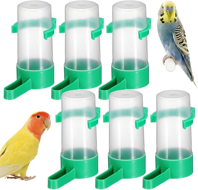 30 pcs Bird Water Dispenser: Budgie Perky Bottle Bowls Cage Feeder Birds Clips Small Cage, Budgie Food Feeders Plastic No Waterer, Wild Bowl Leak Food Doves Bottles Poultry Quail Accessories Baths