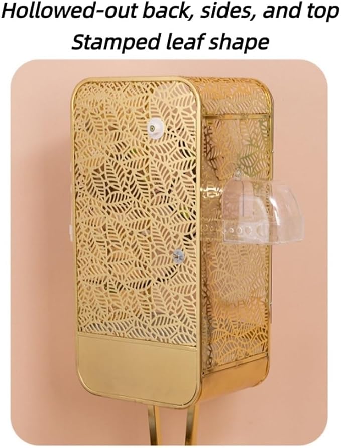 50.4in Large Bird Cage with Stand, Metal Parrot Cage with Transparent Door, Elegant Birdcage for Lovebirds, Cockatiels, Grey Parrots