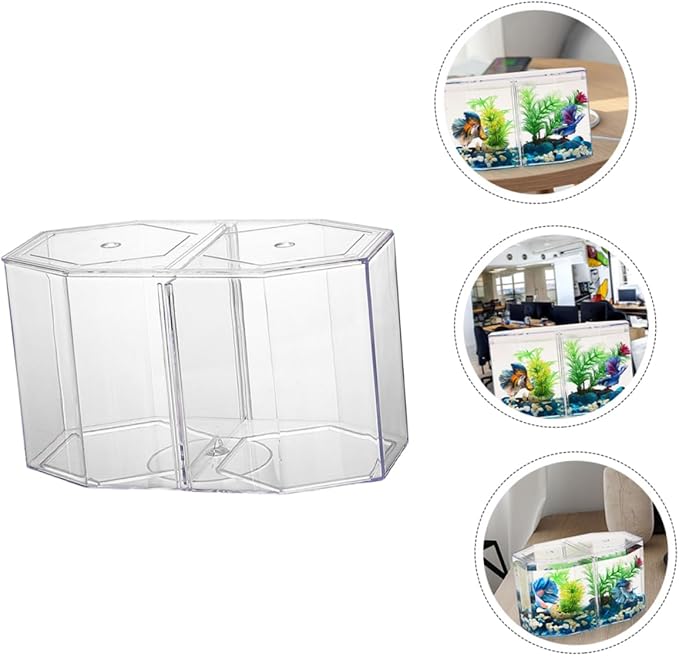 Professional Transparent Fish Breeding Tank Double Space Incubation Box for Fish Easy to Use for Fry and Aggressive Aquarium Supply