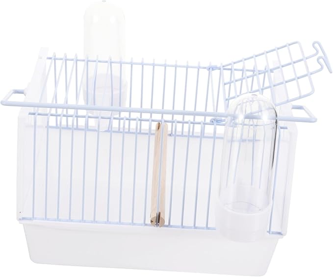 Happyyami 1set Portable Bird Carrier Cage for Pets Lightweight Travel Cage for Parrots Cockatiels Budgies Design for Ample Ventilation for Outdoor Adventures