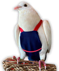 Bev's Bird Boutique Regular Flyper Adjustable Bird Diaper | Reusable, Washable Cloth | Comfort Fit for Parrot, Cockatiels, & Other Small Birds | Fashionable Avian Accessories, Navy & Red, Size 9