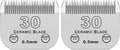 2 Pack Detachable Pet Dog Clipper Blades, Compatible with Andis,Most Oster A5, Wahl KM Series Clippers,Made of Ceramic Blade & Stainless Steel Blade（#30 Blade 1/50-Inch 0.5MM Cut Length）