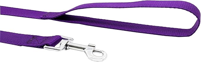 Nylon Training Dog Leash for Small Medium Large Dogs, 15ft 20ft 30ft 50ft Long Leash Dog/Puppy Lead for Obedience Recall Training, Camping (1" x 15ft, Purple)