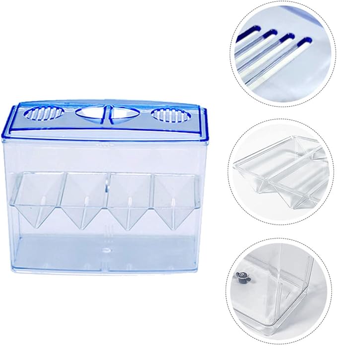 1PC Freestanding Small Fish Breeding Isolation Box Transparent Self Floating Hatching Tank for Safe Juvenile Fish Care Easy to Clean and Observe No Gap Design