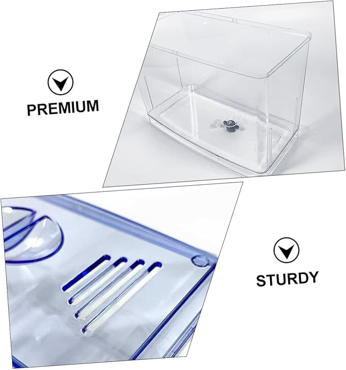 Small Fish Breeding Box Freestanding Incubator Suction Cups No Gap Isolation Tank for Fish Hatching and Reproduction