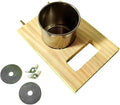 Bird Perch Feeding Cup,Hanging Feeder, Watering Supplies, Birdcage Bowl, Parrot Wood Perch Stand Toy, Single Cup