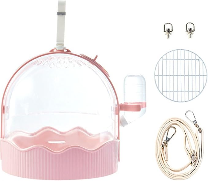 Pet Carriers Cage Portable Parrot Bird Carrier Outdoor Travel Camping with Water Bottle Cage Shoulder Bag Carriers for with Station Frame