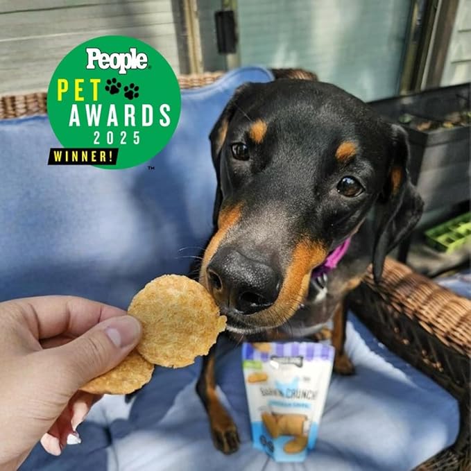 Three Dog Bakery Bark’N Crunch! Chicken Chips, Crunchy Treats for Dogs, Single Ingredient, High Protein Snacks, No Artificial Flavors or Colors, Made in The USA, 4oz.