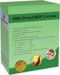 All Natural Dried BSF Larvae for Chickens,Black Soldier Fly Larvae 10 lb Chicken Worms Treats, More Calcium Than Mealworms,High Protein Poultry Feed
