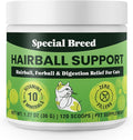 Special Breed Hairball Support for Cats - 10 Super Ingredients for Hairball Relief, Digestive Support & Healthy Skin - No Fillers - Psyllium, Pumpkin, Omega-3s & More - 120 Scoops