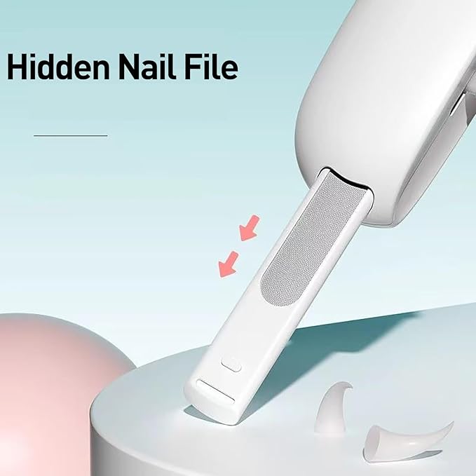 Cat Nail Clipper | Cat Nail Trimmer with Clipping Debris Storage, Adjustable Sizes, Hidden Nail File, Round Hole Blade for Injury-Free Grooming Tool for Pets, Pink