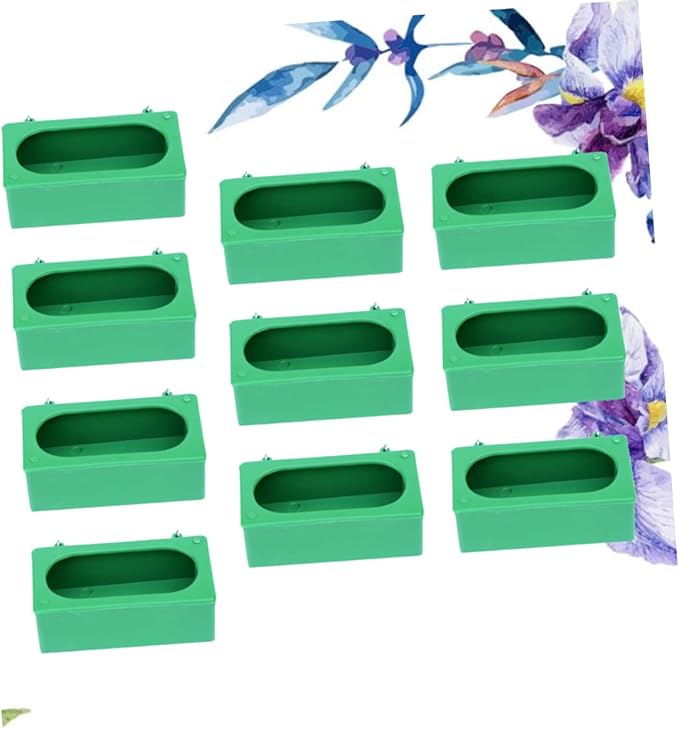10pcs Parrot Feeder Pigeon Feeding Trough Bird Seed Holder Bird Feeding Watering Supplies Hanging Feeder