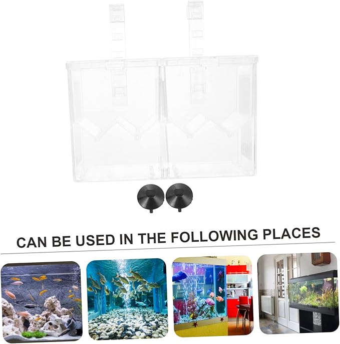 SUPVOX Fish Breeding Box Double Layer Isolation Hatchery for Aquariums Plastic Fish Breeding Case Divider for Fry