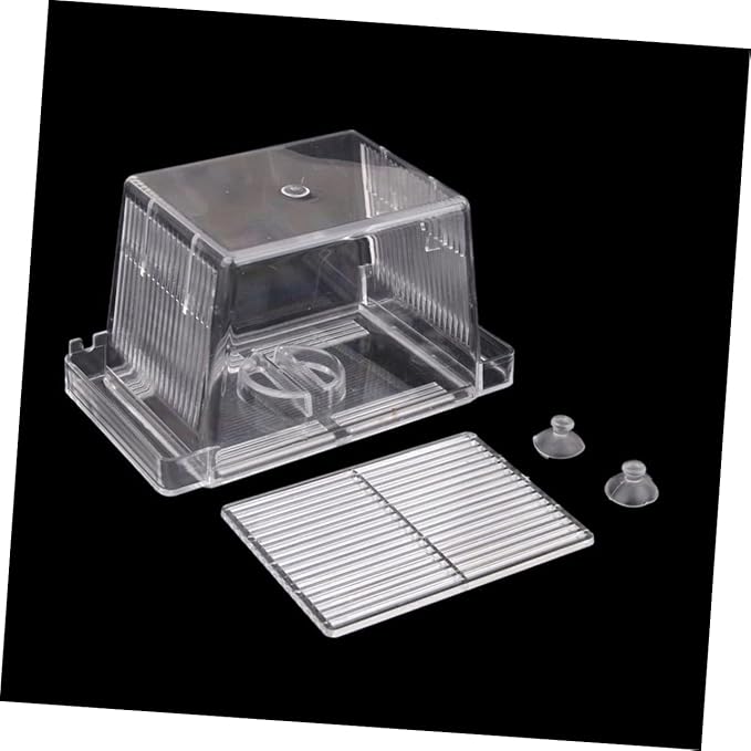 FRCOLOR 2pcs Aquarium Self-Floating Fish Breeding Isolation Box Transparent Fish Hatchery Incubator for Guppies and Bettas Prevents Aggressive for Separation
