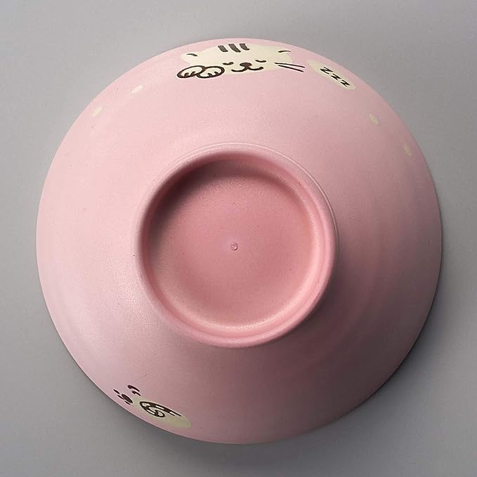 Sanyoshi 1148711 Rice Bowl, Pink, 8.1 fl oz (230 ml), Water Repellent, Cat Pink