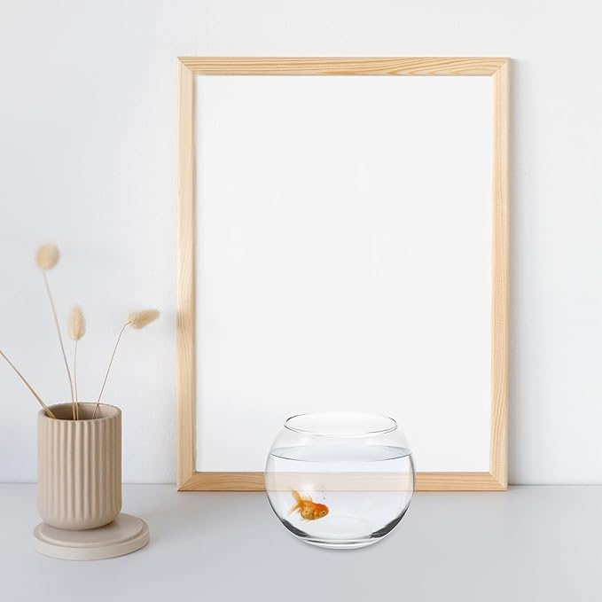 Glass Fish Bowl Aquarium Glass Goldfish Bowl 12-inch Diameter Home and Office Plant Cultivation