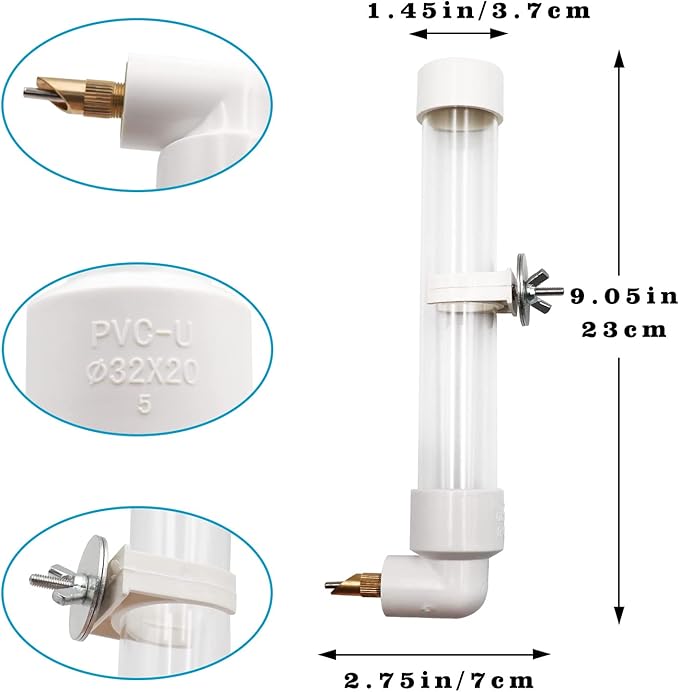 Automatic Bird Water Bottle - No Drip Hanging Drinker for Small Pets Birds Parrots Parakeets Finches Cockatiels