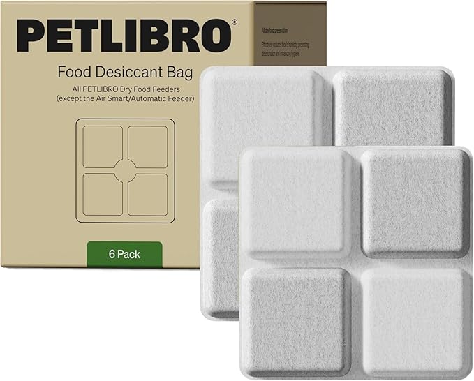 PETLIBRO Pet Food Desiccant Bag,12 Packs Keep Cat Food & Dog Food Dry and Fresh,Suitable Automatic Cat Feeder Model PLAF005,PLAF006,PLAF103,PLAF203,PLAF301,PLAF001,PLAF002, 2 Boxes of 6 Packs