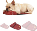 Dog and Cat Bolster Pillow for Medium Dogs and Cats, Benefit for Cervical Vertebra and Neck, Easy to Carry When Traveling, with High Resilience Foam, Machine Washable Cover (Red, Medium)