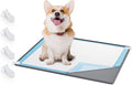 Timgle 1 Dog Pee Pad Holder Puppy Pad Tray 30 x 24 Inches Silicone Dog Potty Tray No Spill Pee Mat Potty Cushion Holder with 4 Clamps for Pets, Easy to Clean and Store(Gray)